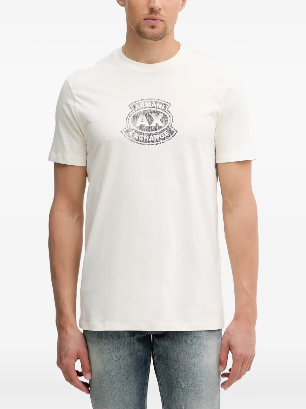 Armani Exchange T-shirt met logoprint Wit