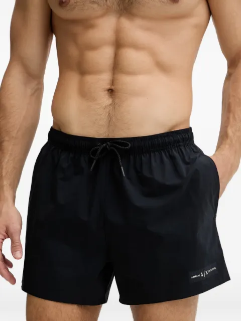 Armani Exchange logo-print drawstring swim shorts