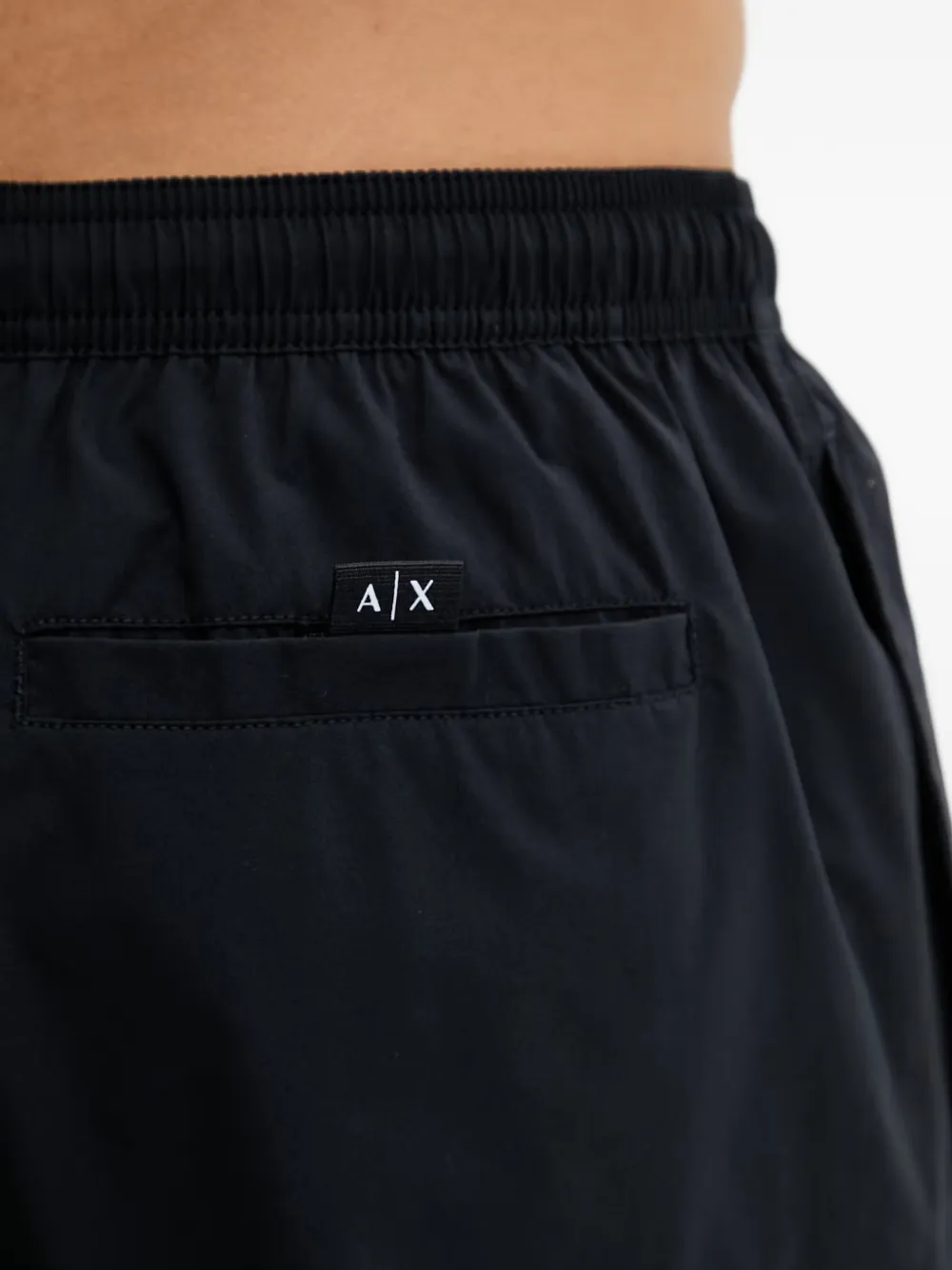 Armani Exchange Zwembroek met logoprint en trekkoord Blauw