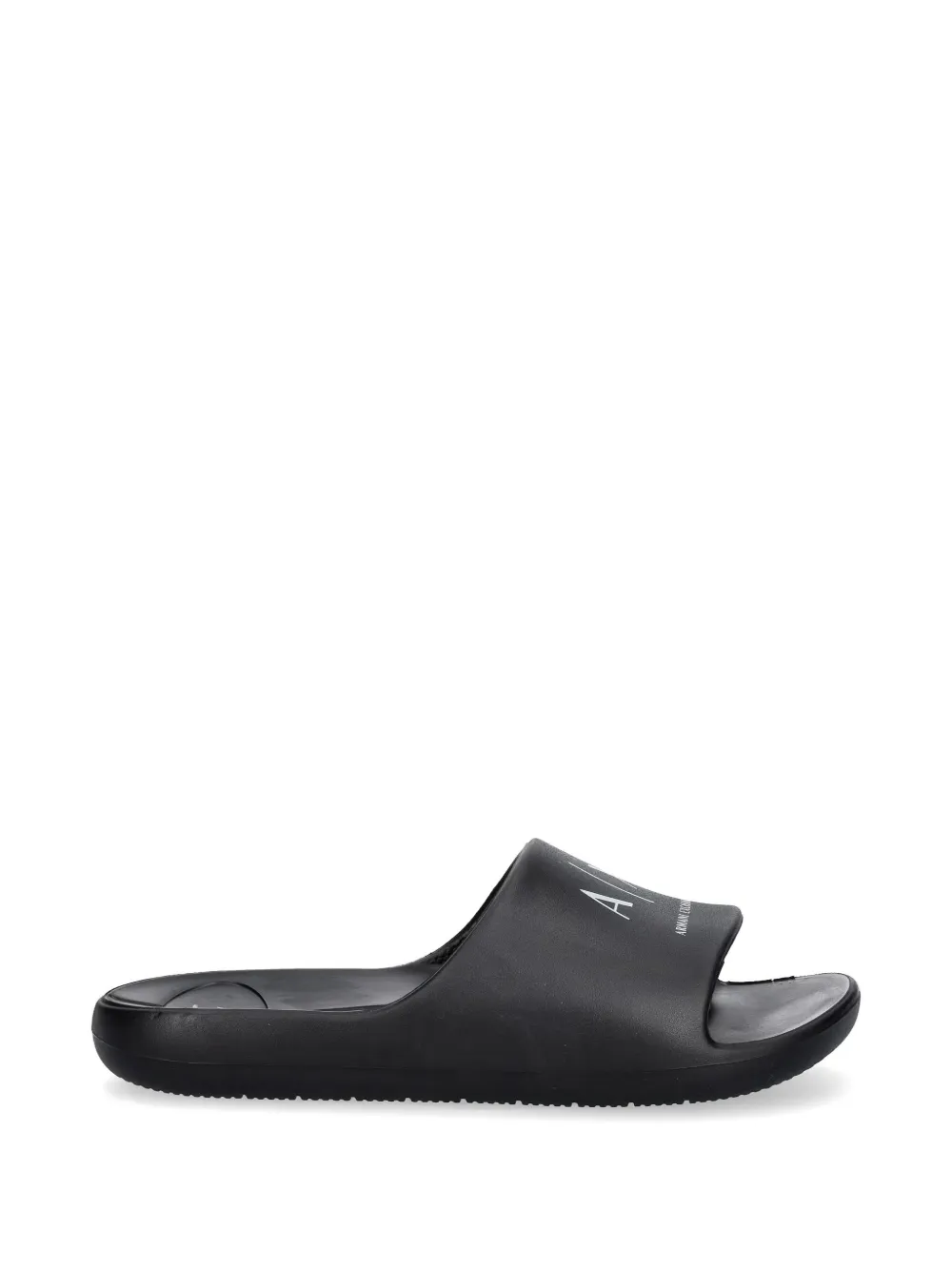 Armani Exchange Pantoletten mit Logo-Print - Schwarz