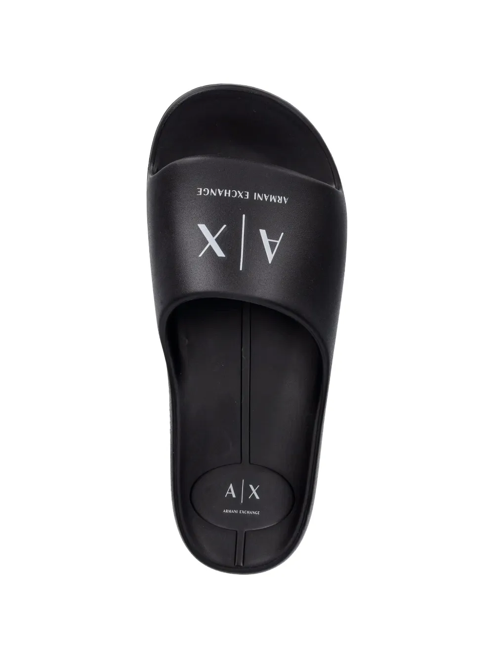Armani Exchange Slippers met logoprint Zwart