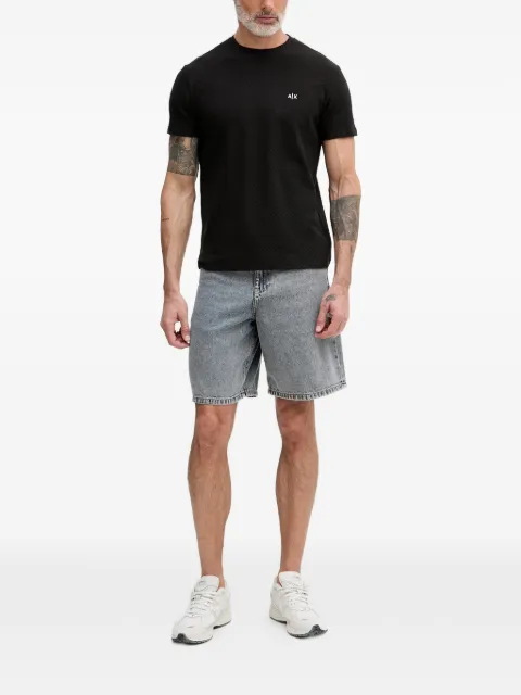 Armani Exchange textured logo-print T-shirt