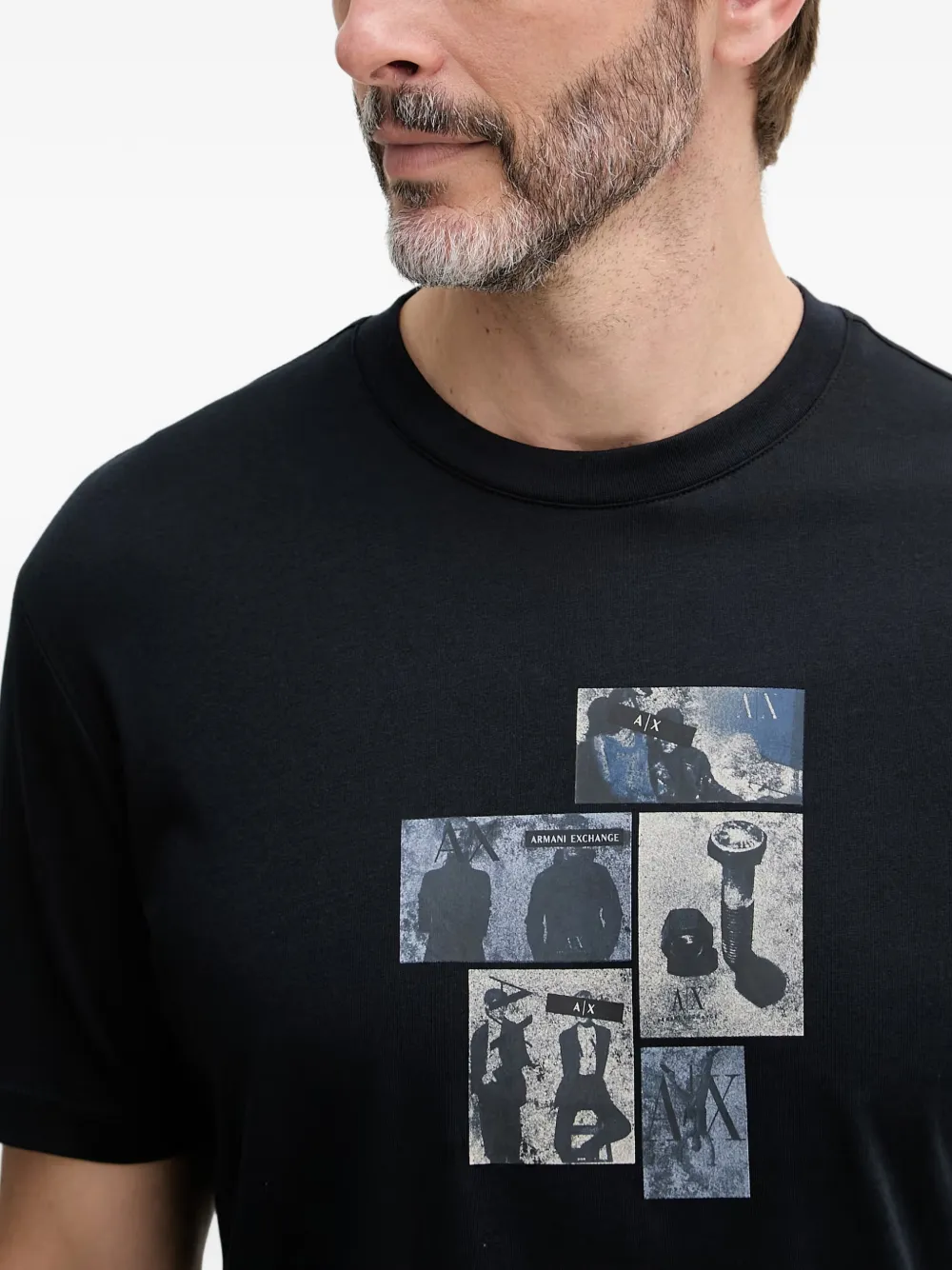 Armani Exchange T-shirt met grafische print Blauw