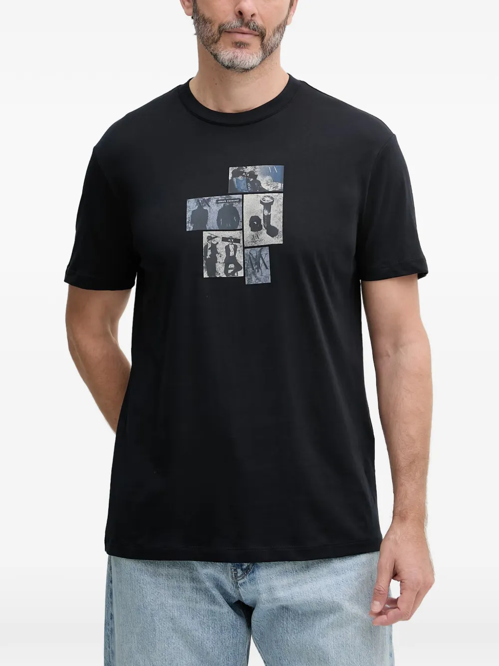 Armani Exchange T-shirt met grafische print Blauw