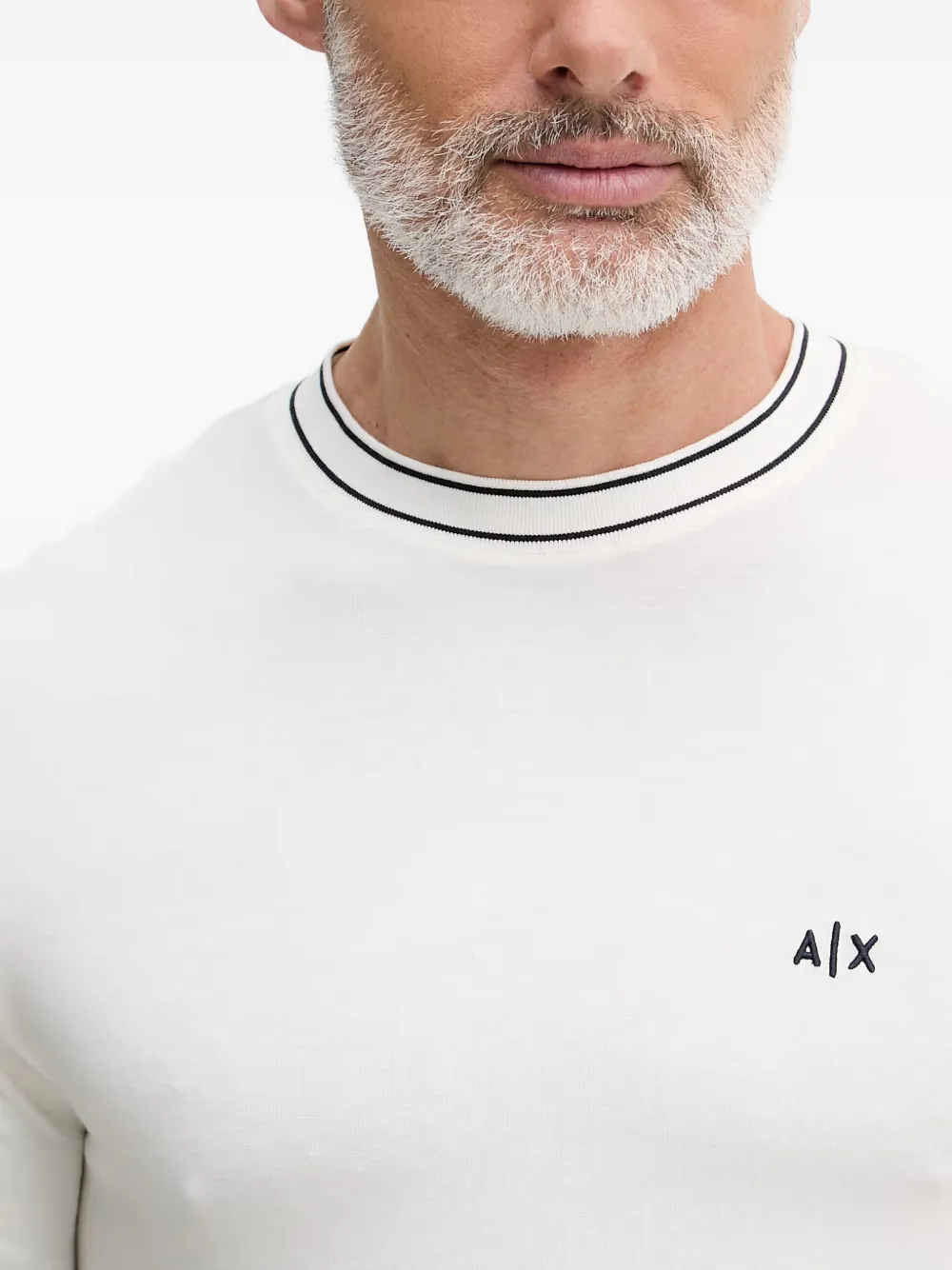 Armani Exchange T-shirt met logoprint Beige