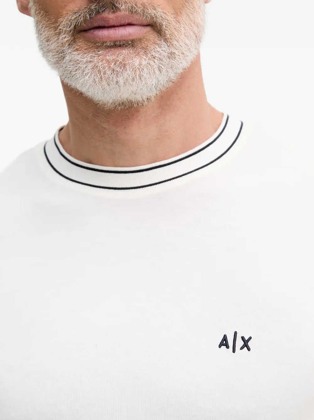 Armani Exchange T-shirt met logoprint Beige