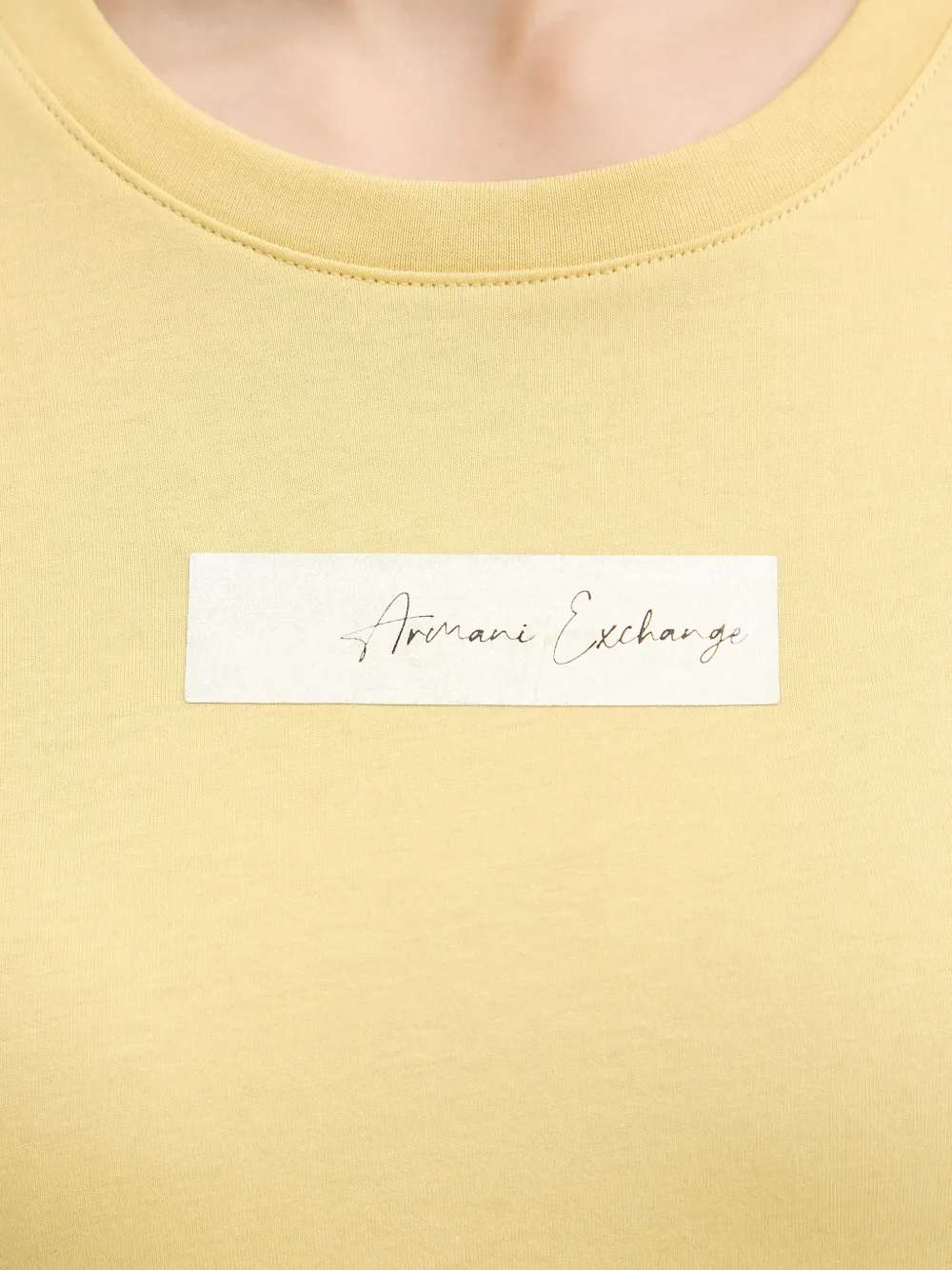 Armani Exchange T-shirt met logopatch Geel