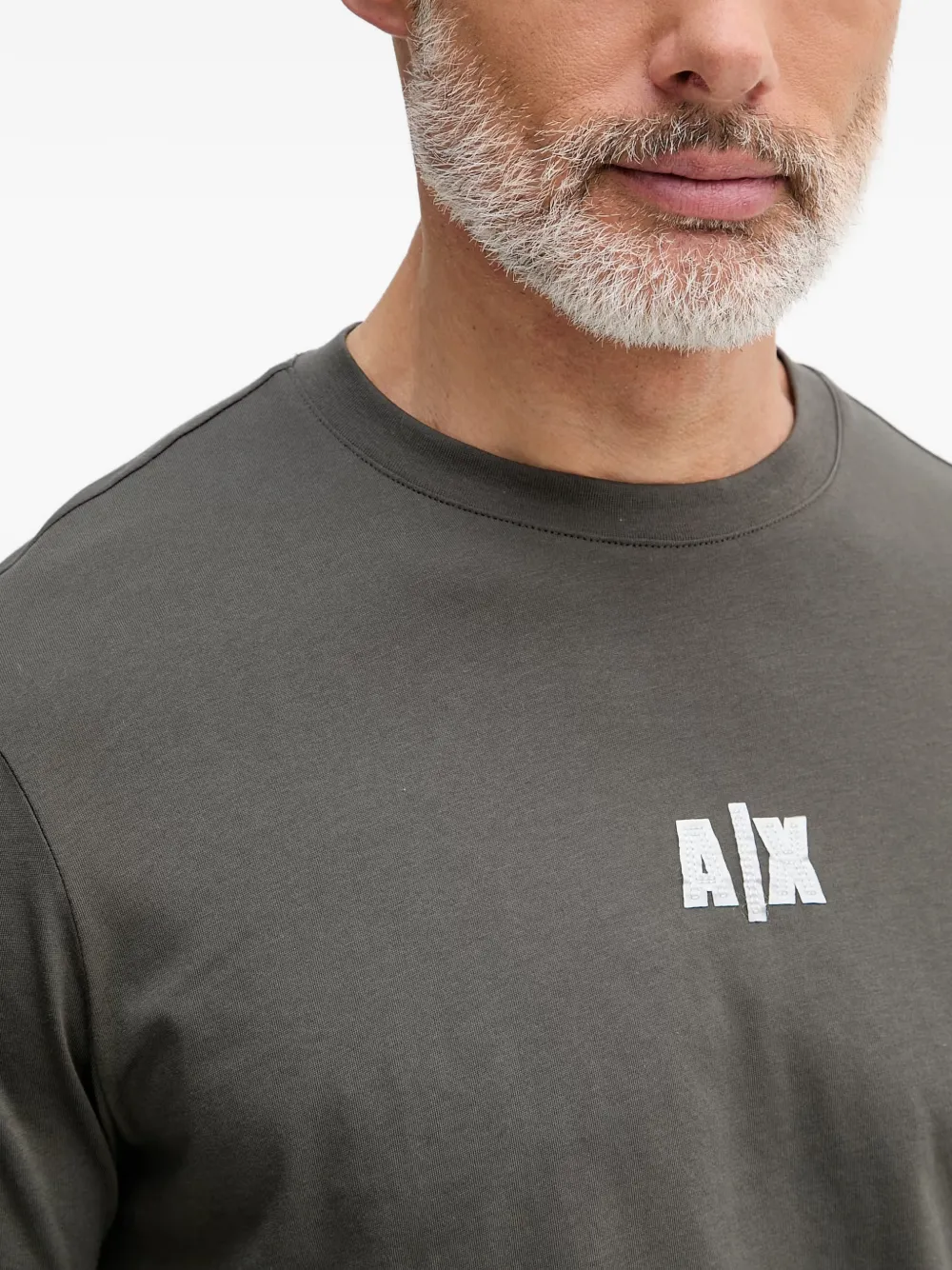 Armani Exchange T-shirt met logoprint Grijs