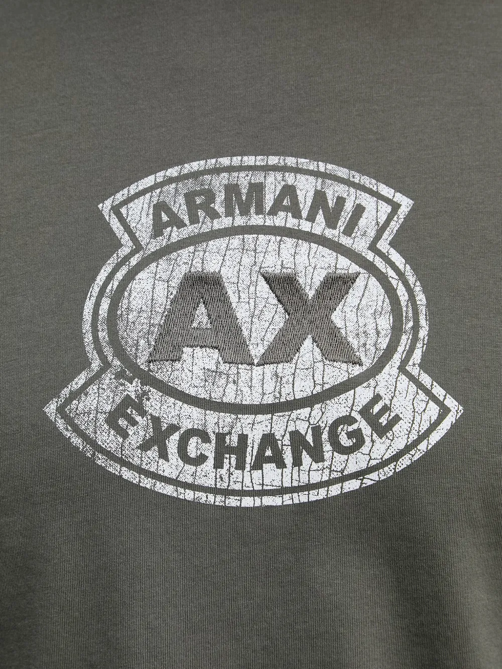 Armani Exchange T-shirt met logoprint met ronde hals Groen