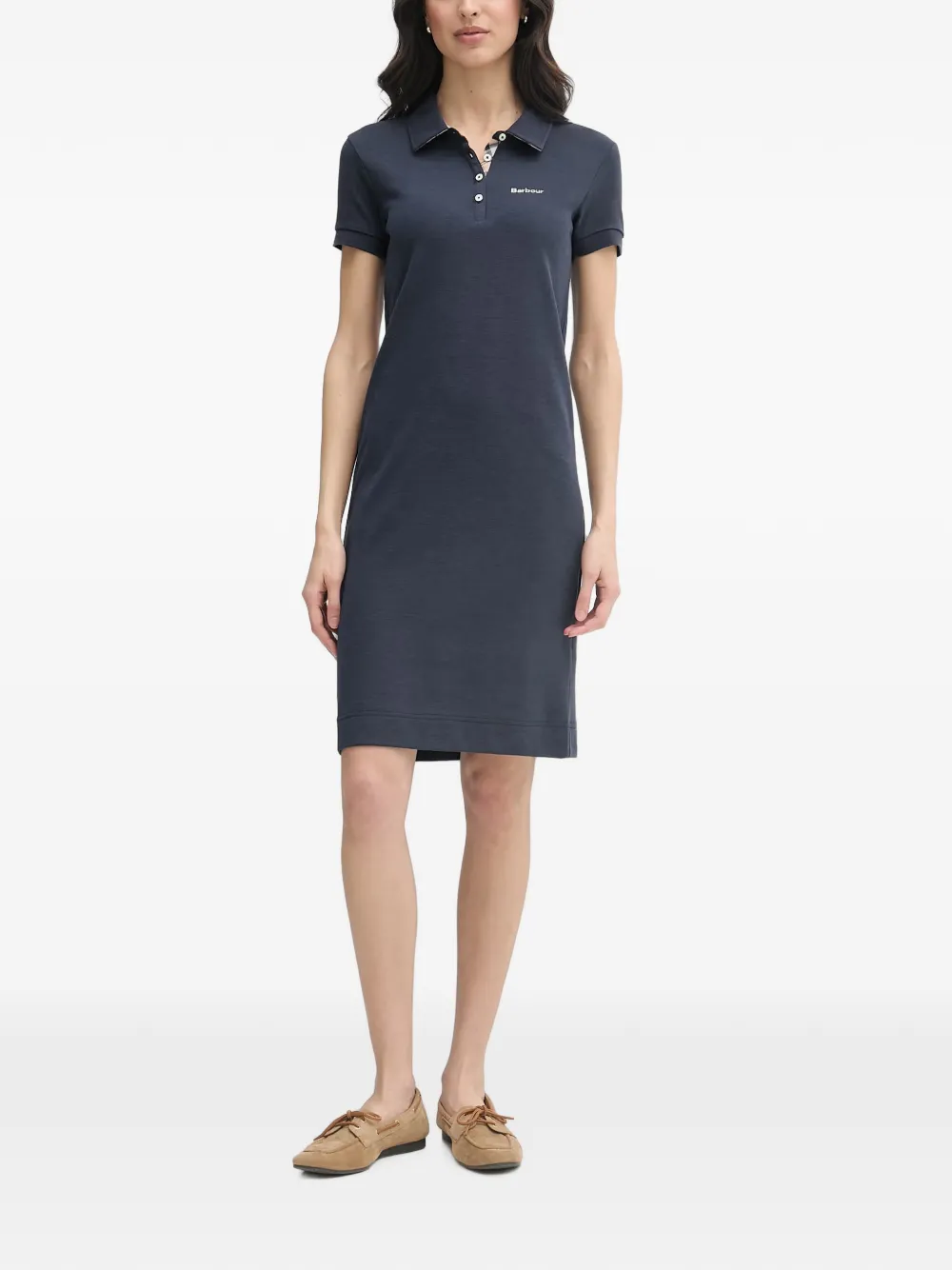 Barbour Mini-jurk met geborduurd logo Blauw