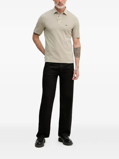 Armani Exchange logo-embroidered polo shirt