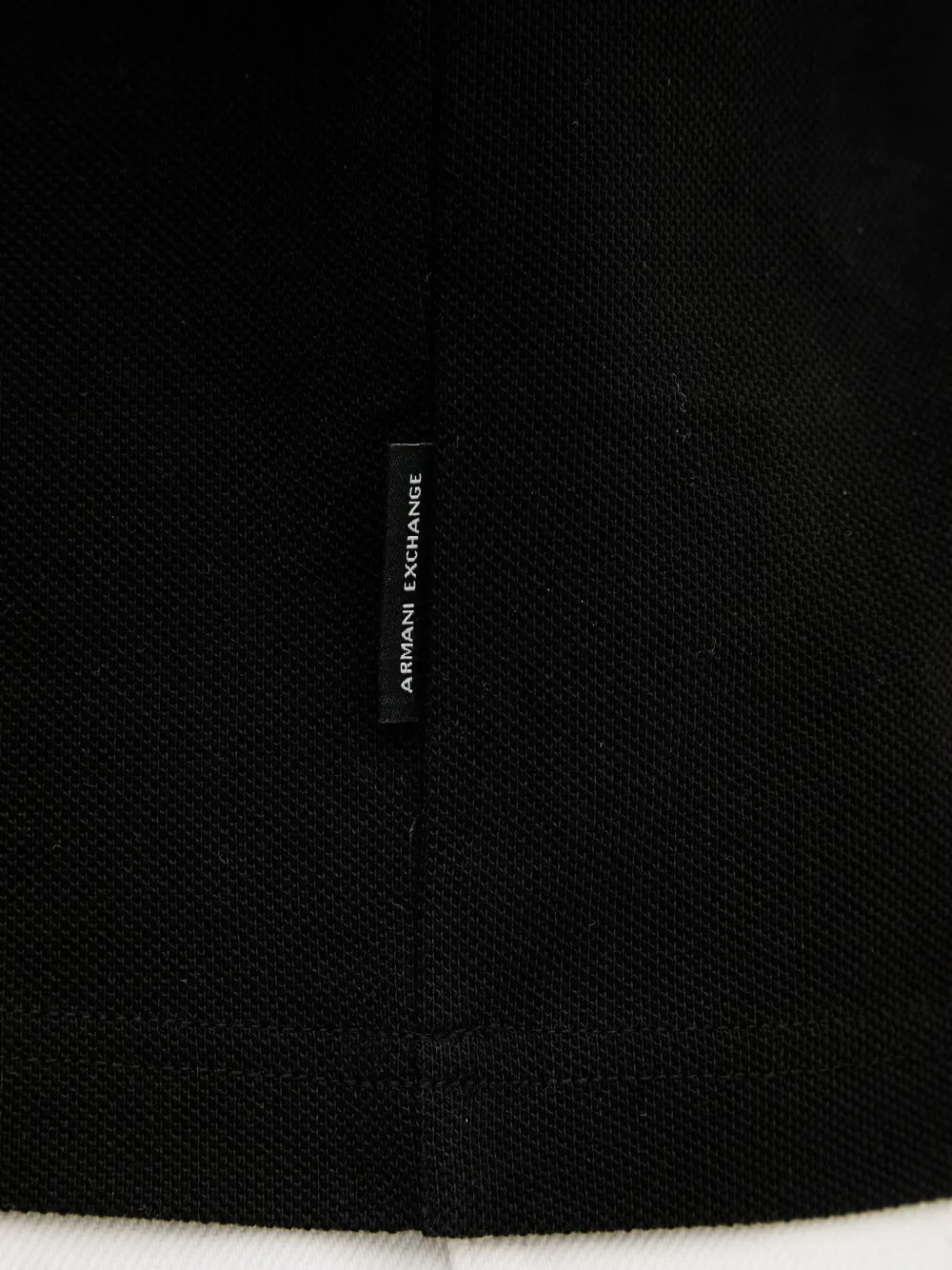 Armani Exchange Poloshirt met gestreepte afwerking en logo Zwart