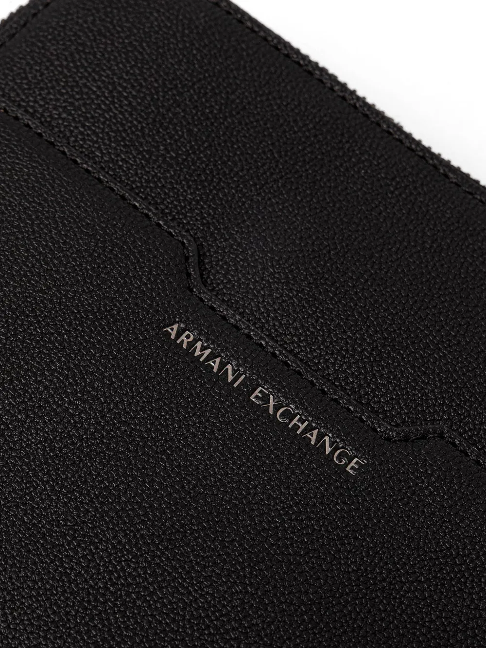 Armani Exchange logoprint bewerkte messengertas Zwart