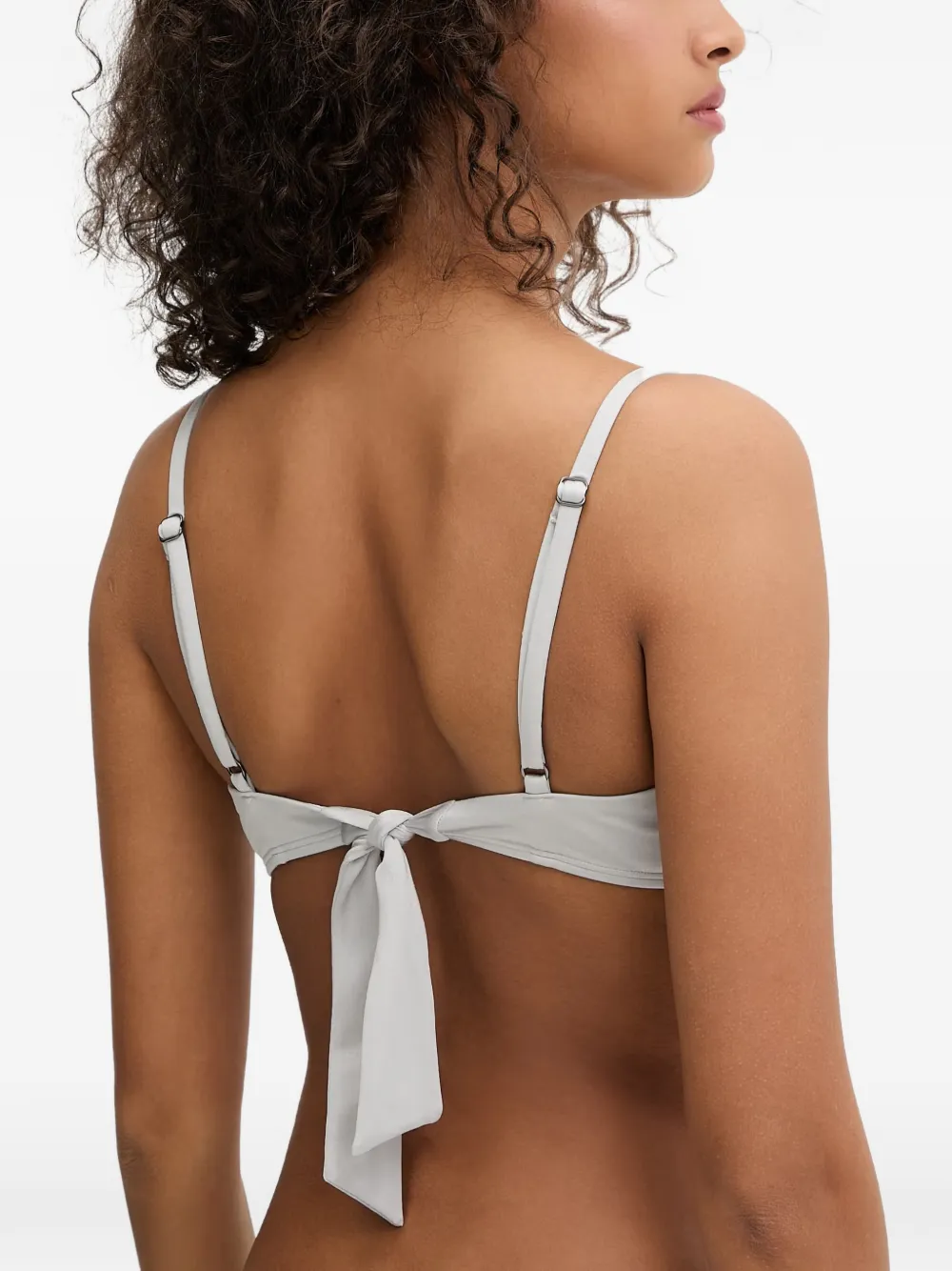 Armani Exchange Bikini met ruches Beige