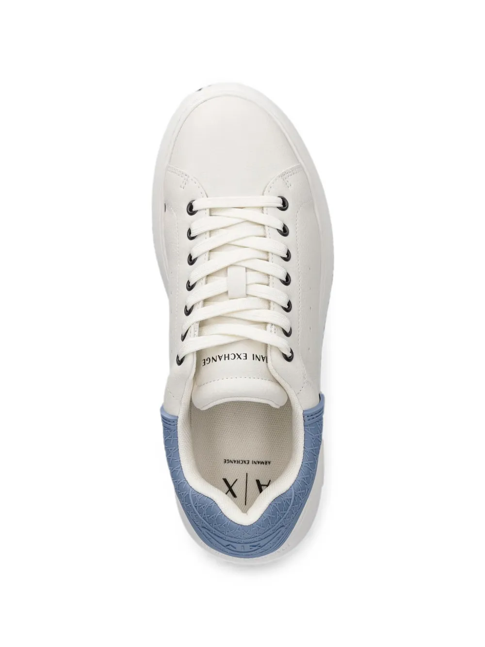 Armani Exchange logo-print platform sneakers Wit