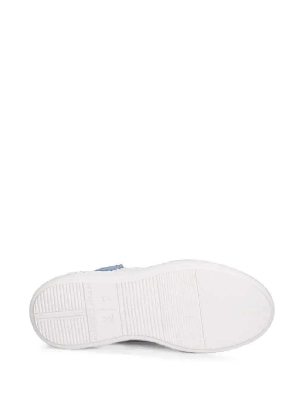Armani Exchange logo-print platform sneakers Wit