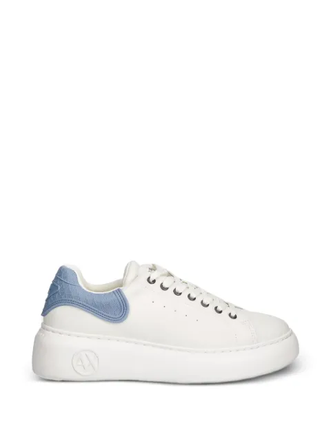 Armani Exchange logo-print platform sneakers