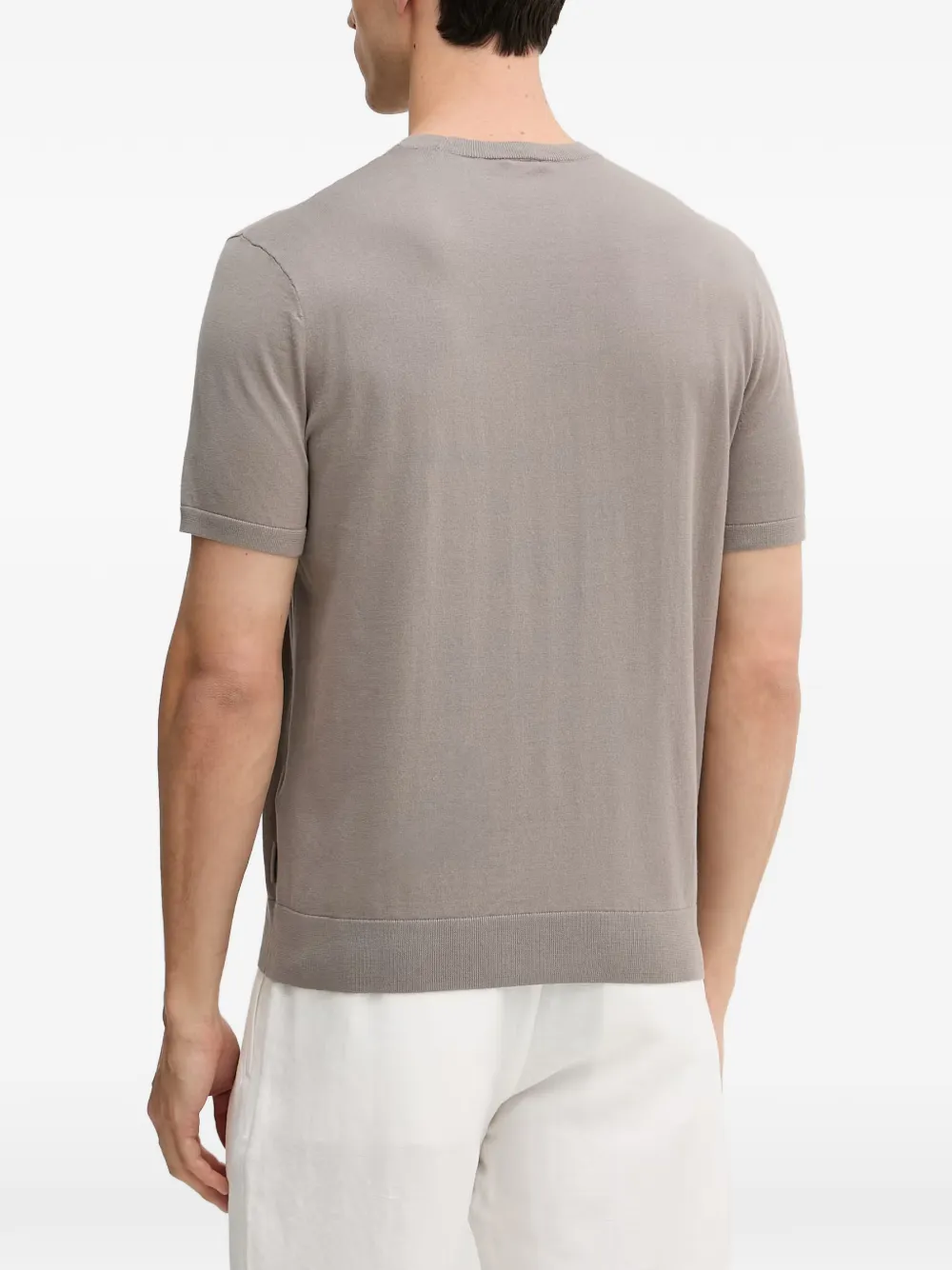 Armani Exchange T-shirt con logo ricamato - Toni neutri