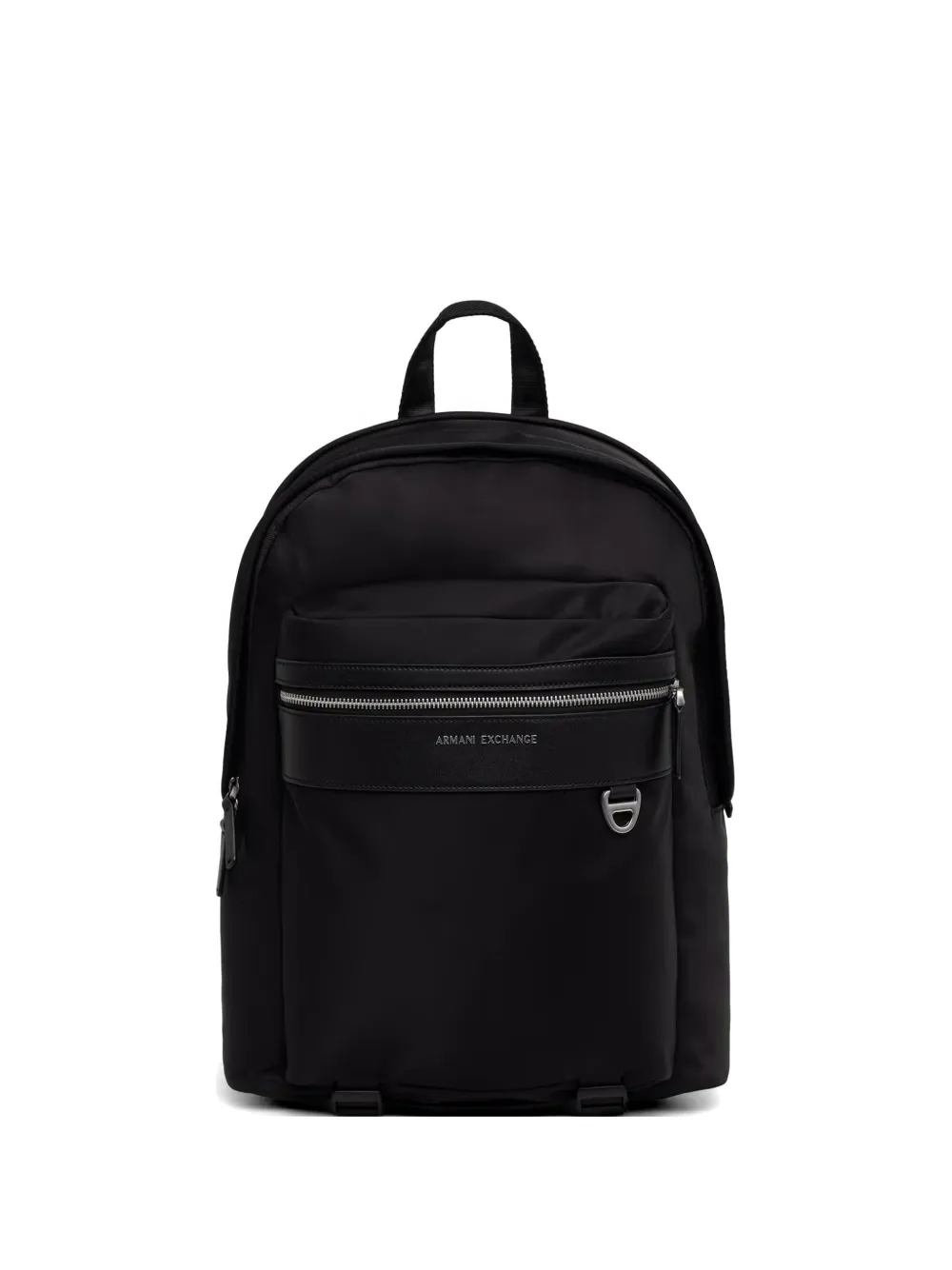 Armani Exchange logo-plaque zip-pocket backpack - Nero