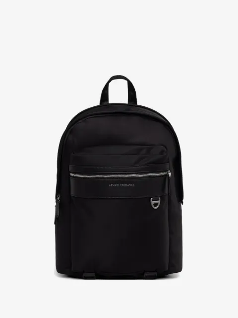Armani Exchange logo-plaque zip-pocket backpack