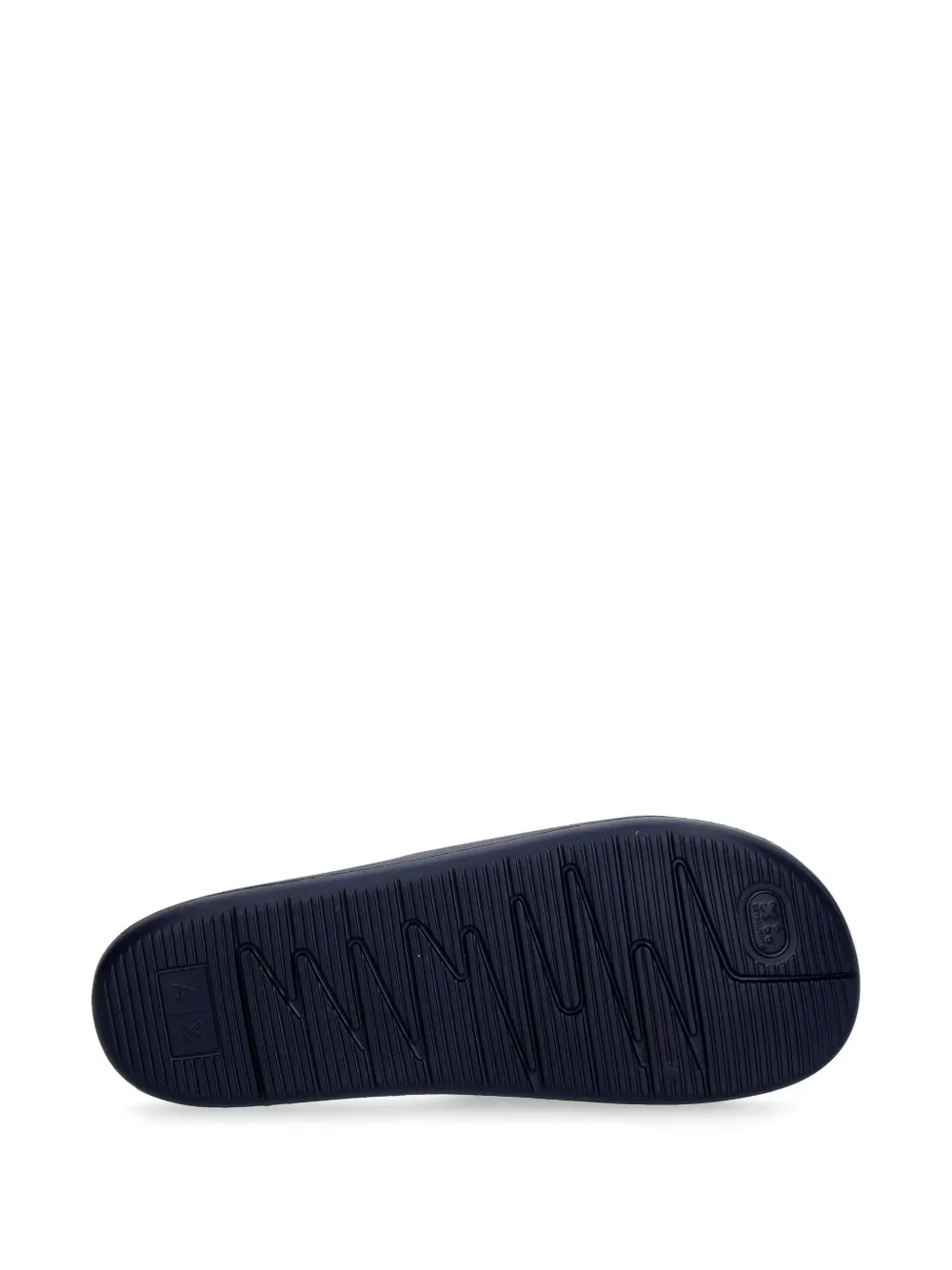Armani Exchange A|X logo-print slides Blauw