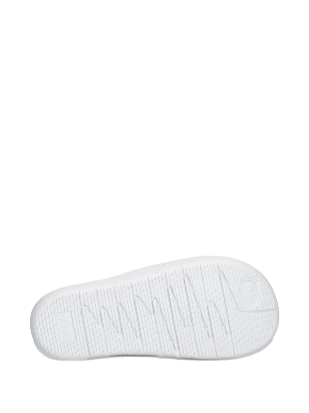 Armani Exchange logo-print open-toe slides Wit
