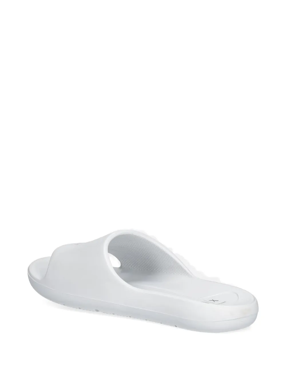 Armani Exchange logo-print open-toe slides Wit