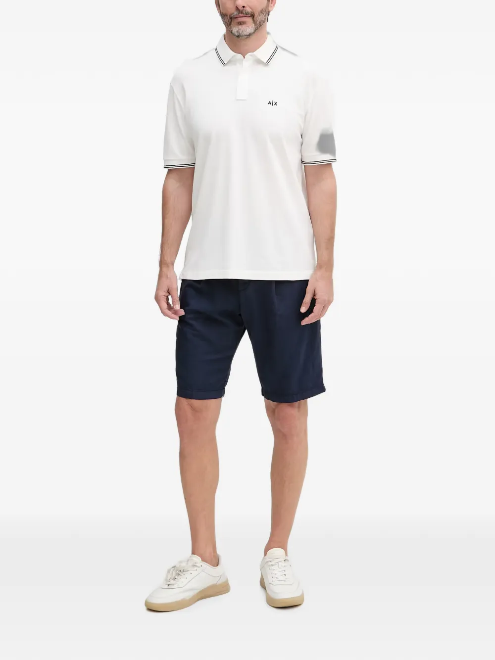 Armani Exchange Poloshirt met geborduurd logo Wit