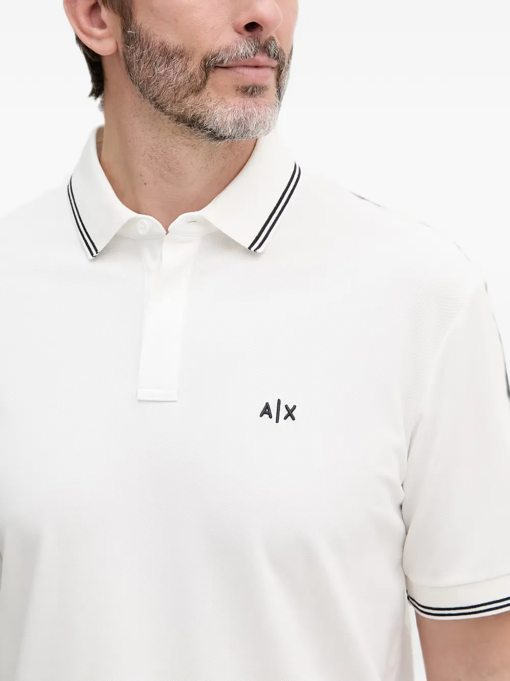 Armani Exchange Poloshirt met geborduurd logo Wit