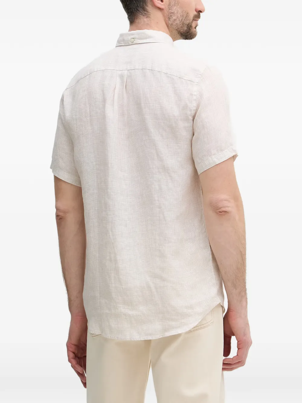 Barbour Linton overhemd met korte mouwen Beige