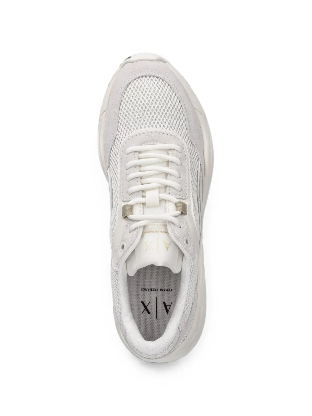 Armani Exchange panelled mesh sneakers Beige