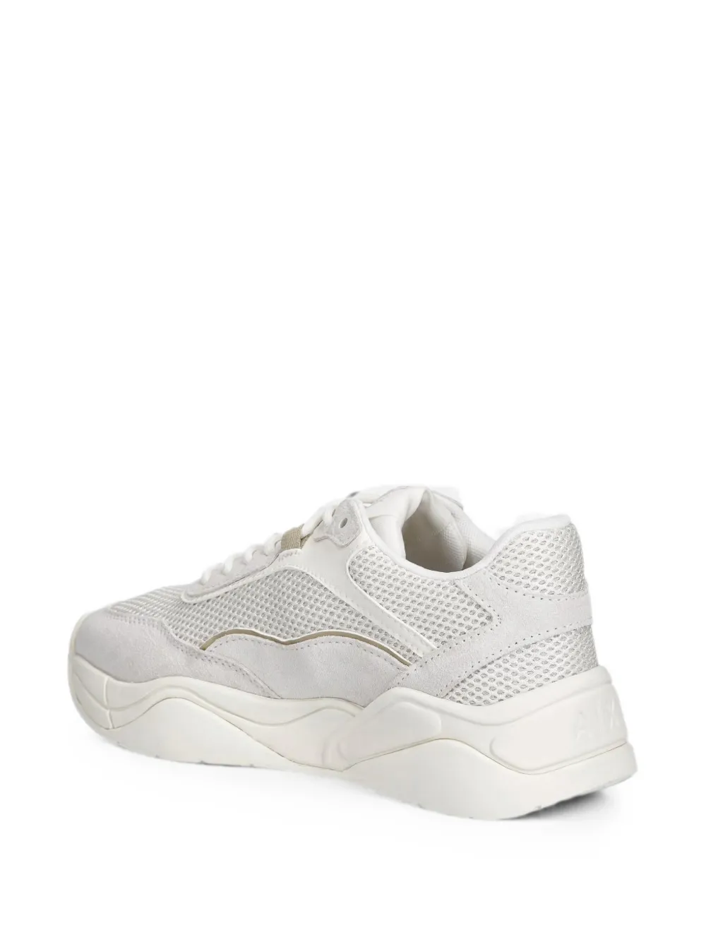 Armani Exchange panelled mesh sneakers Beige