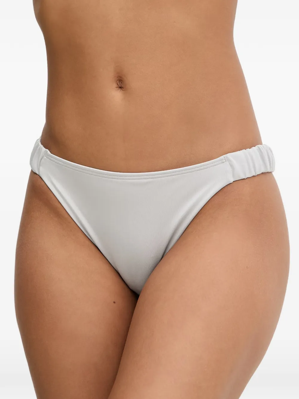 Armani Exchange ruched-side bikini bottoms - Grau