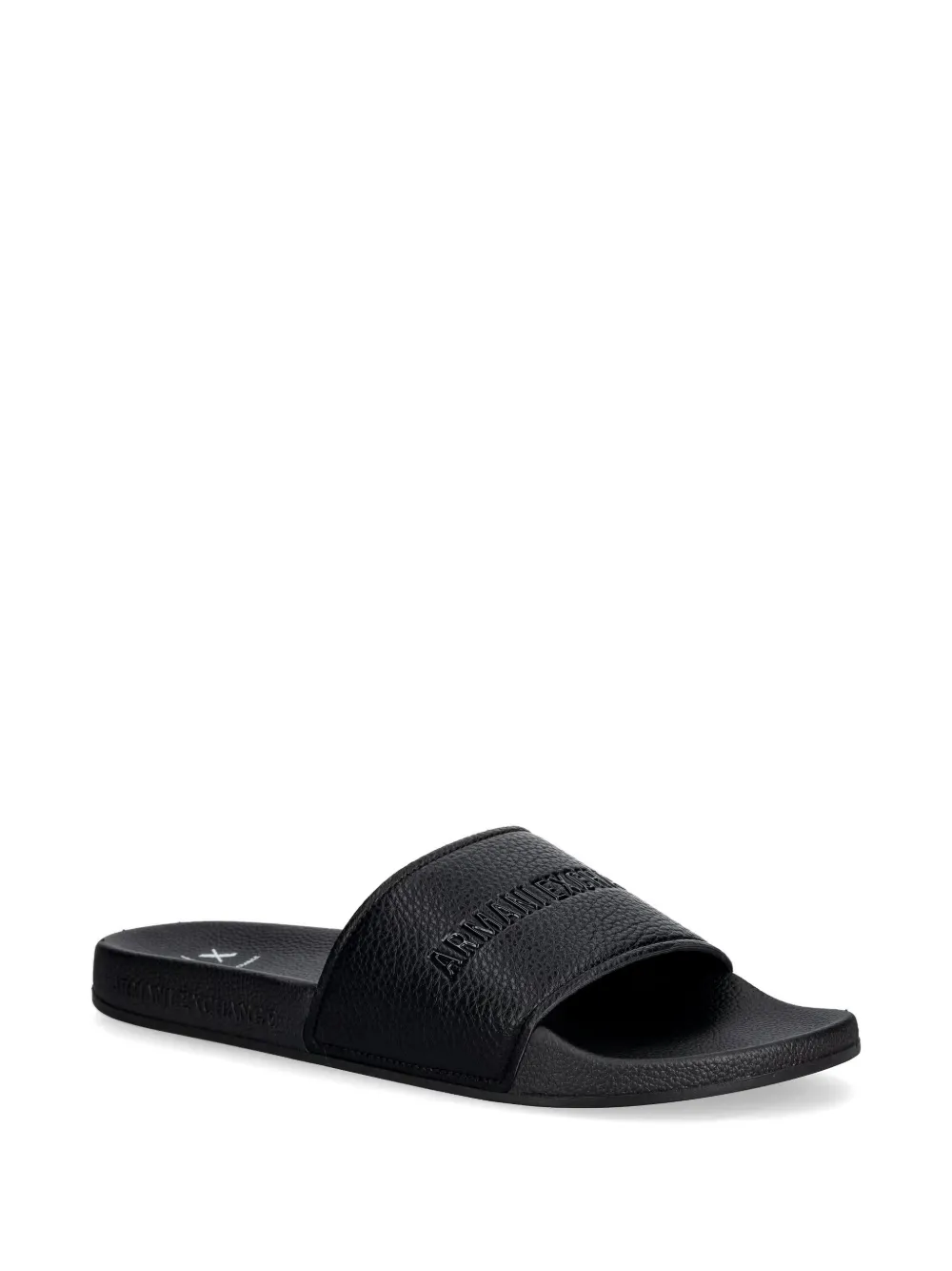 Armani Exchange Sneakers met logo-reliëf en textuur Zwart