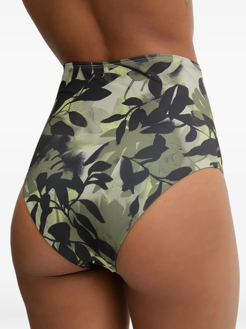 Armani Exchange High waist bikini Groen