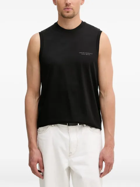 Armani Exchange logo-print sleeveless T-shirt