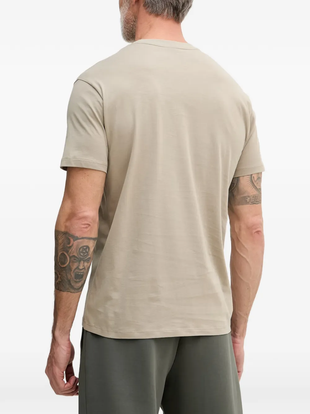 Armani Exchange T-shirt con logo goffrato - Toni neutri