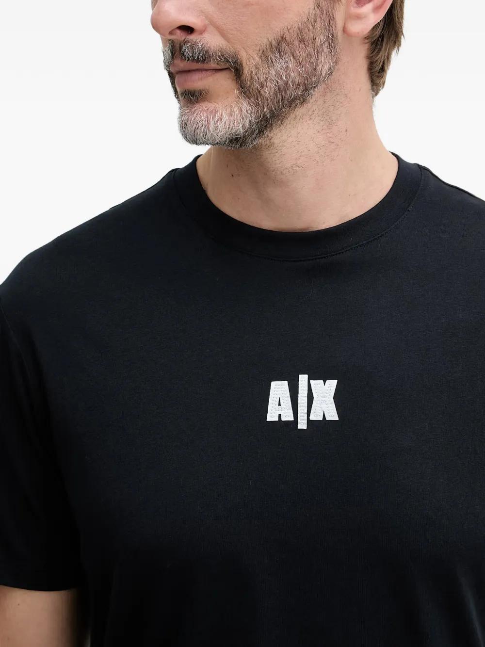 Armani Exchange T-shirt met logoprint Zwart