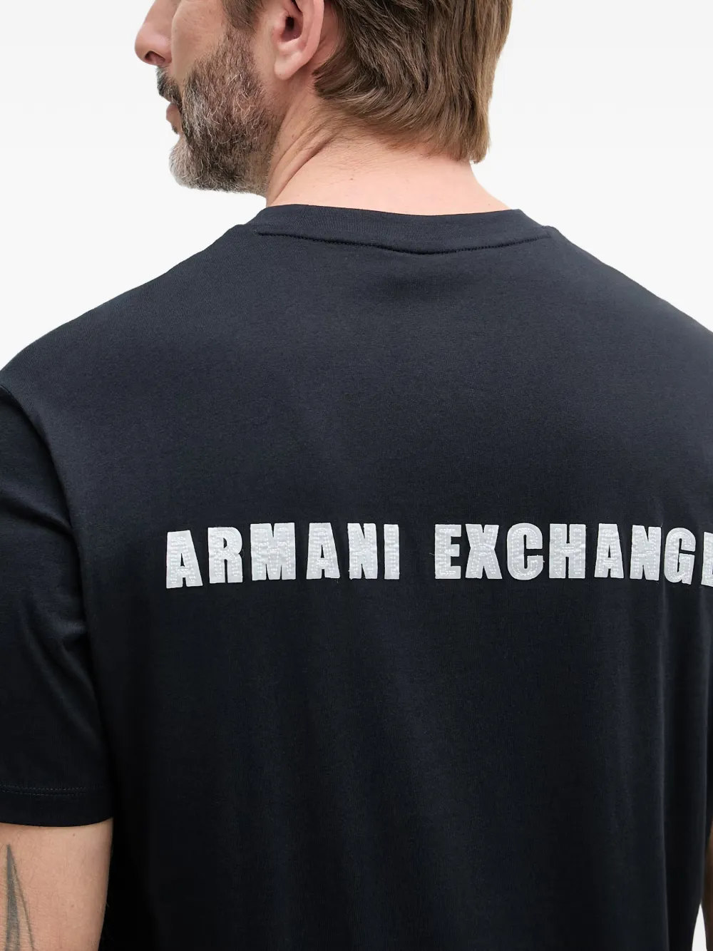 Armani Exchange T-shirt met logoprint Zwart