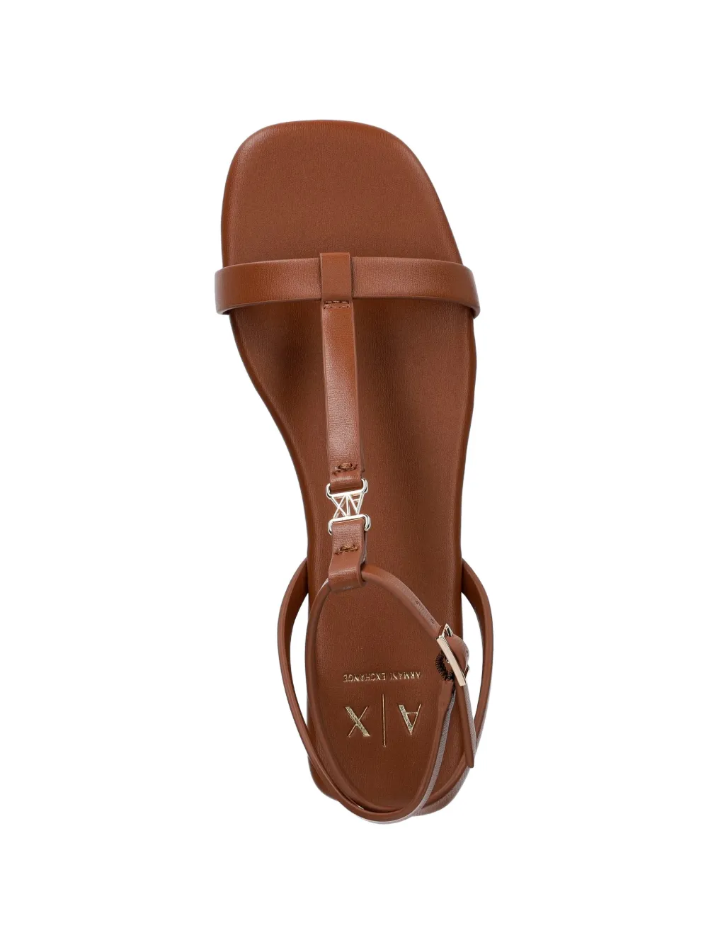 Armani Exchange logo-plaque T-bar sandals Bruin