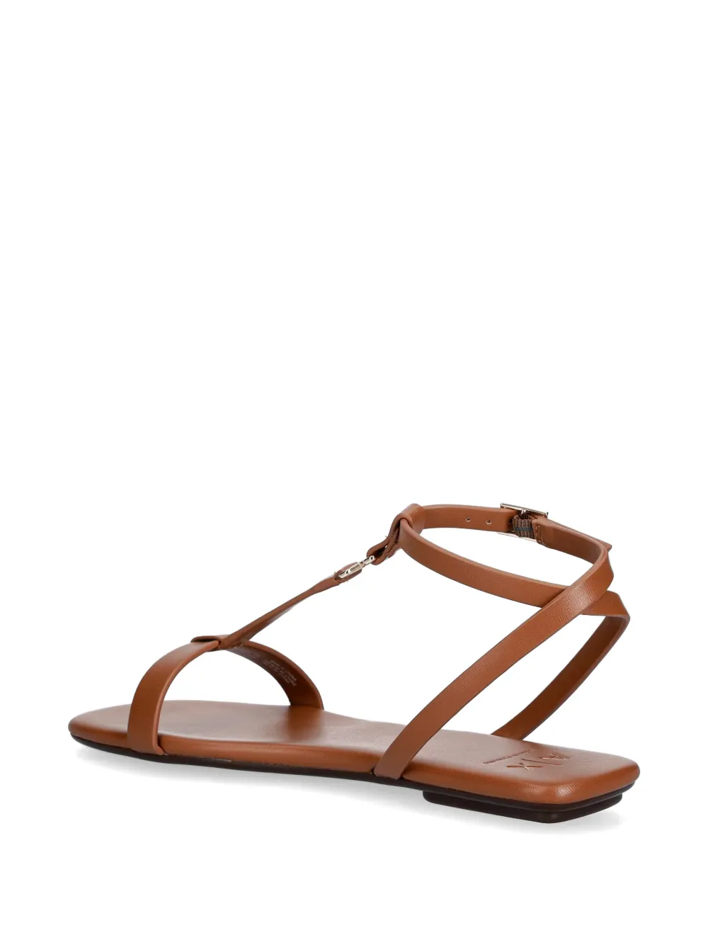 Armani Exchange logo-plaque T-bar sandals Bruin