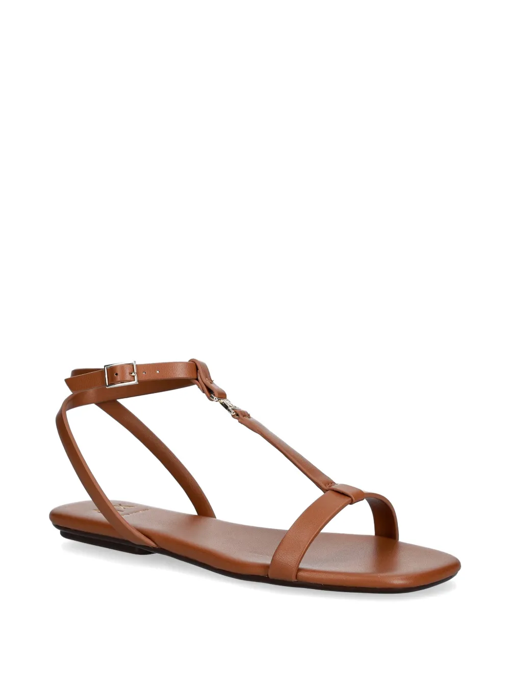 Armani Exchange logo-plaque T-bar sandals Bruin