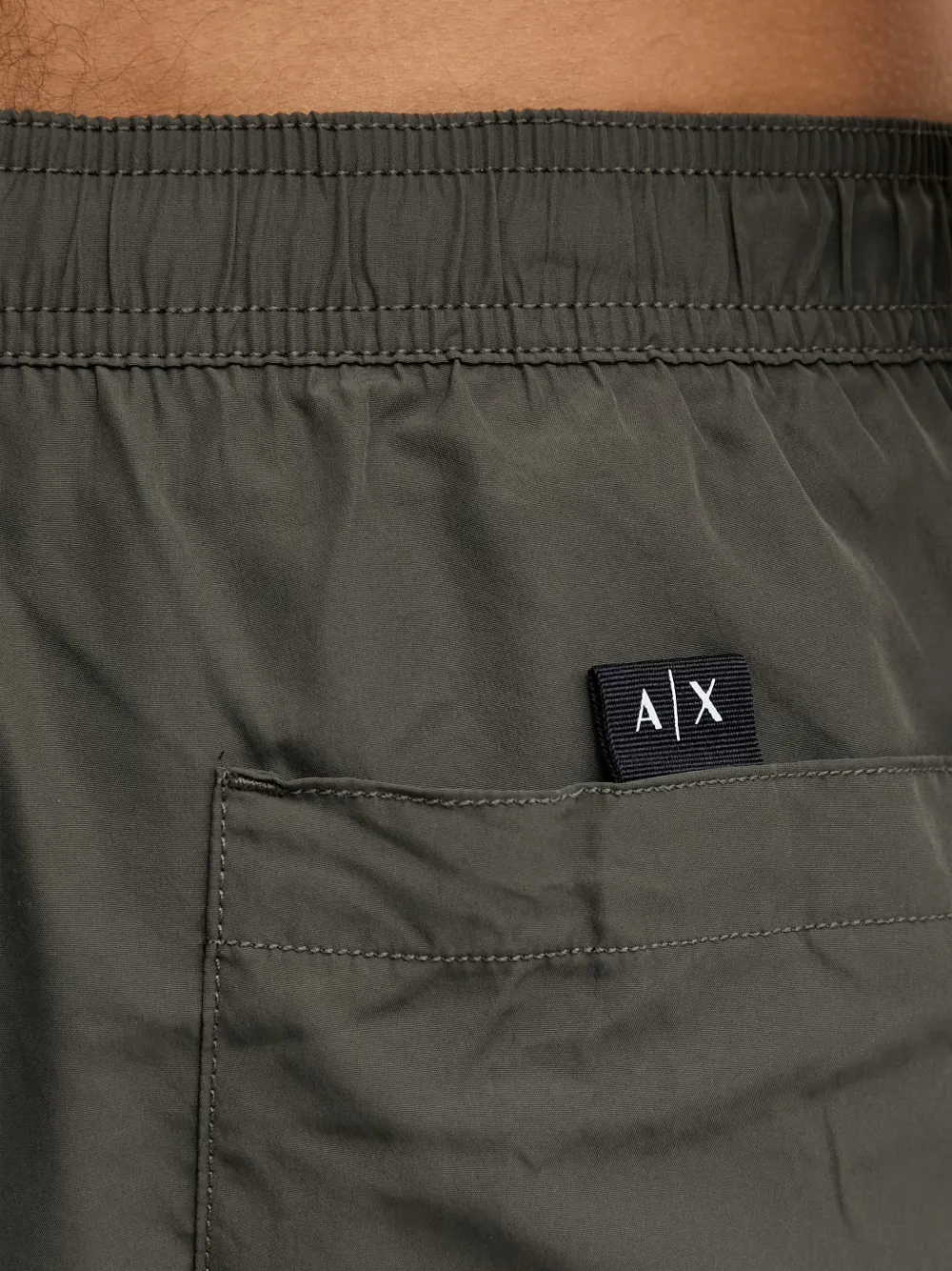 Armani Exchange Zwembroek met logoprint en trekkoord Grijs