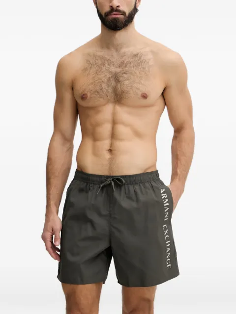 Armani Exchange logo-print drawstring swim shorts