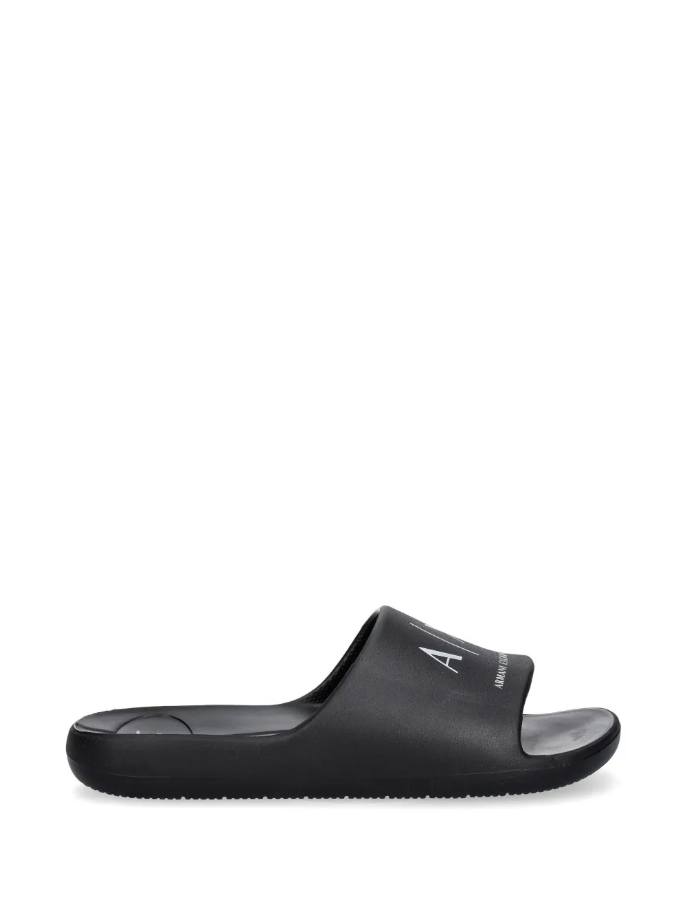 Armani Exchange logo-print slides - Schwarz