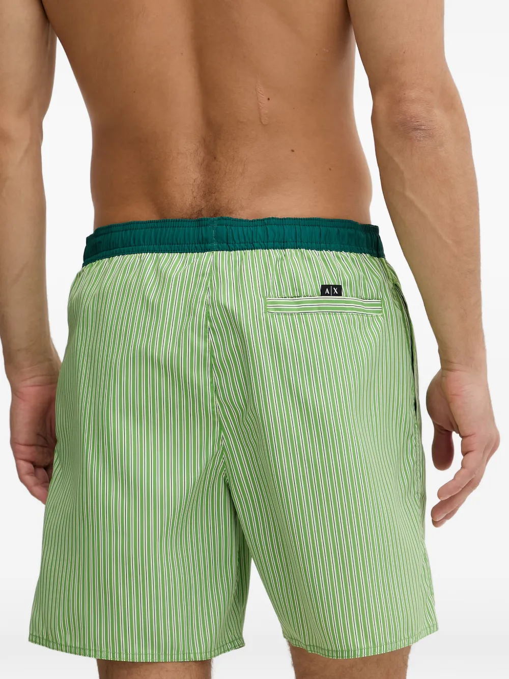 Armani Exchange Zwembroek met trekkoordtaille Groen