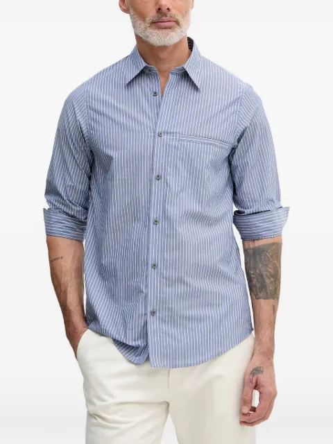 Armani Exchange vertical-stripe chest-pocket shirt