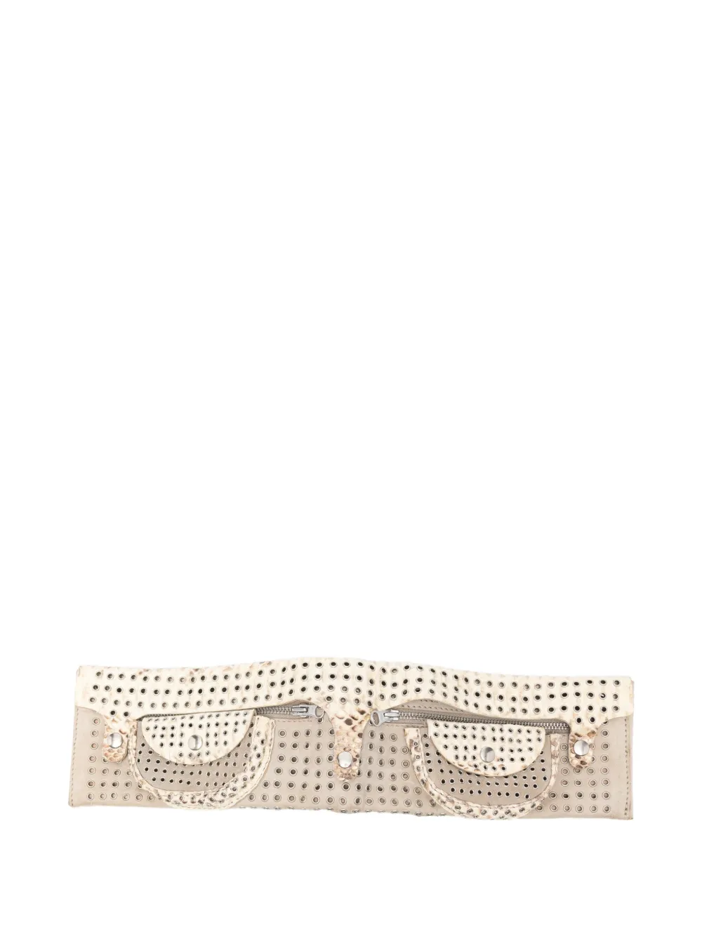 Gianfranco Ferré Pre-Owned 2000 eyelet-embellished multi-pockets belt - Toni neutri