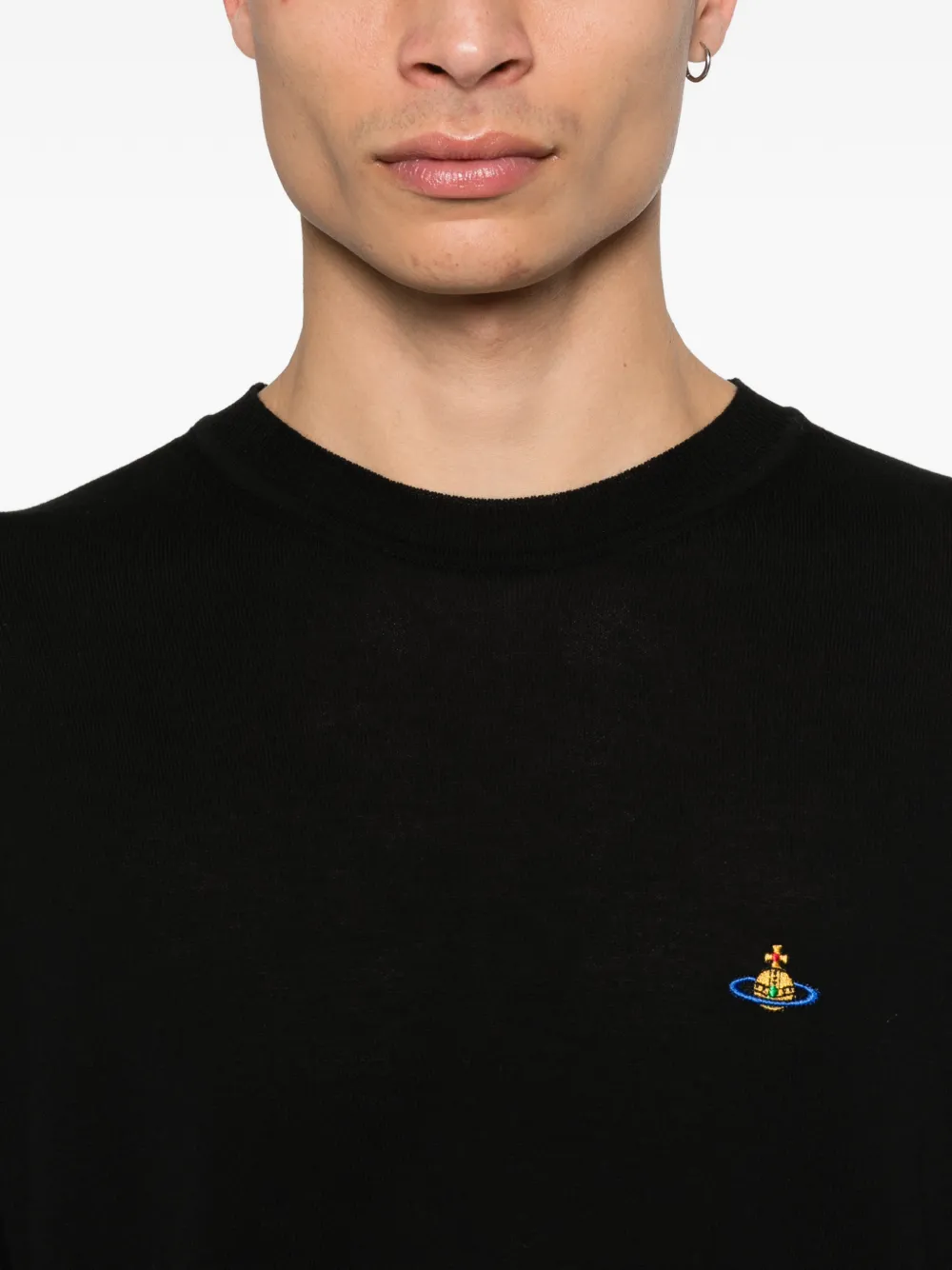Vivienne Westwood Trui met geborduurd Orb-logo Zwart