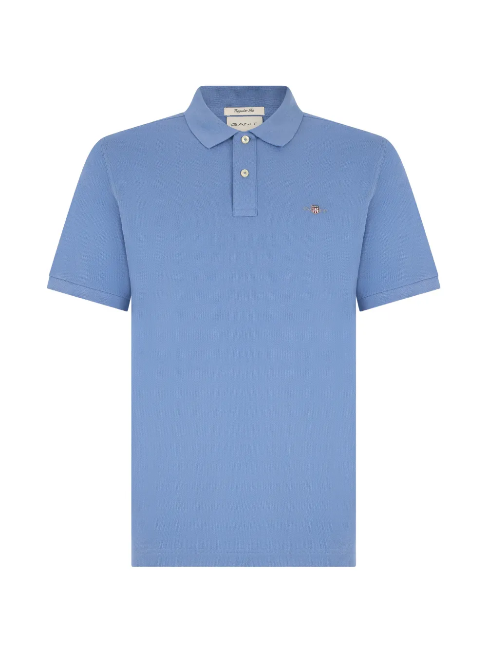 Gant logo-embroidered short-sleeve polo shirt - Blu